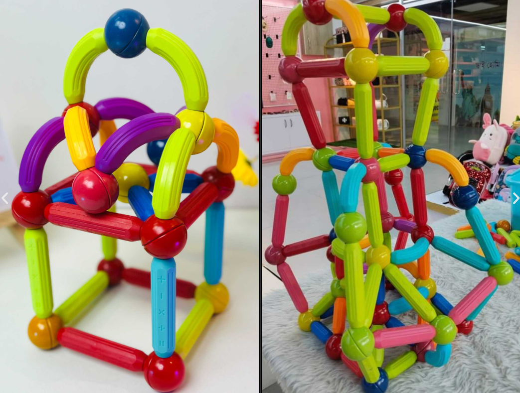 Premium 64 Pcs Set Magnetic Stick Toy